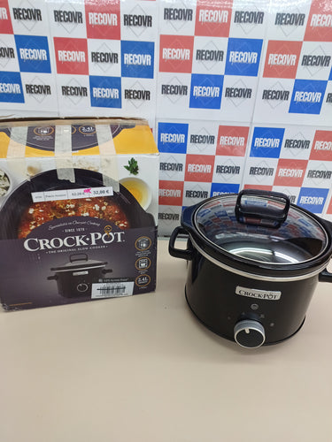 Olla cocción lenta 2,4 litros 1—2 personasCrockpot recipiente de cerámica extraíble y fácil de limpiar.